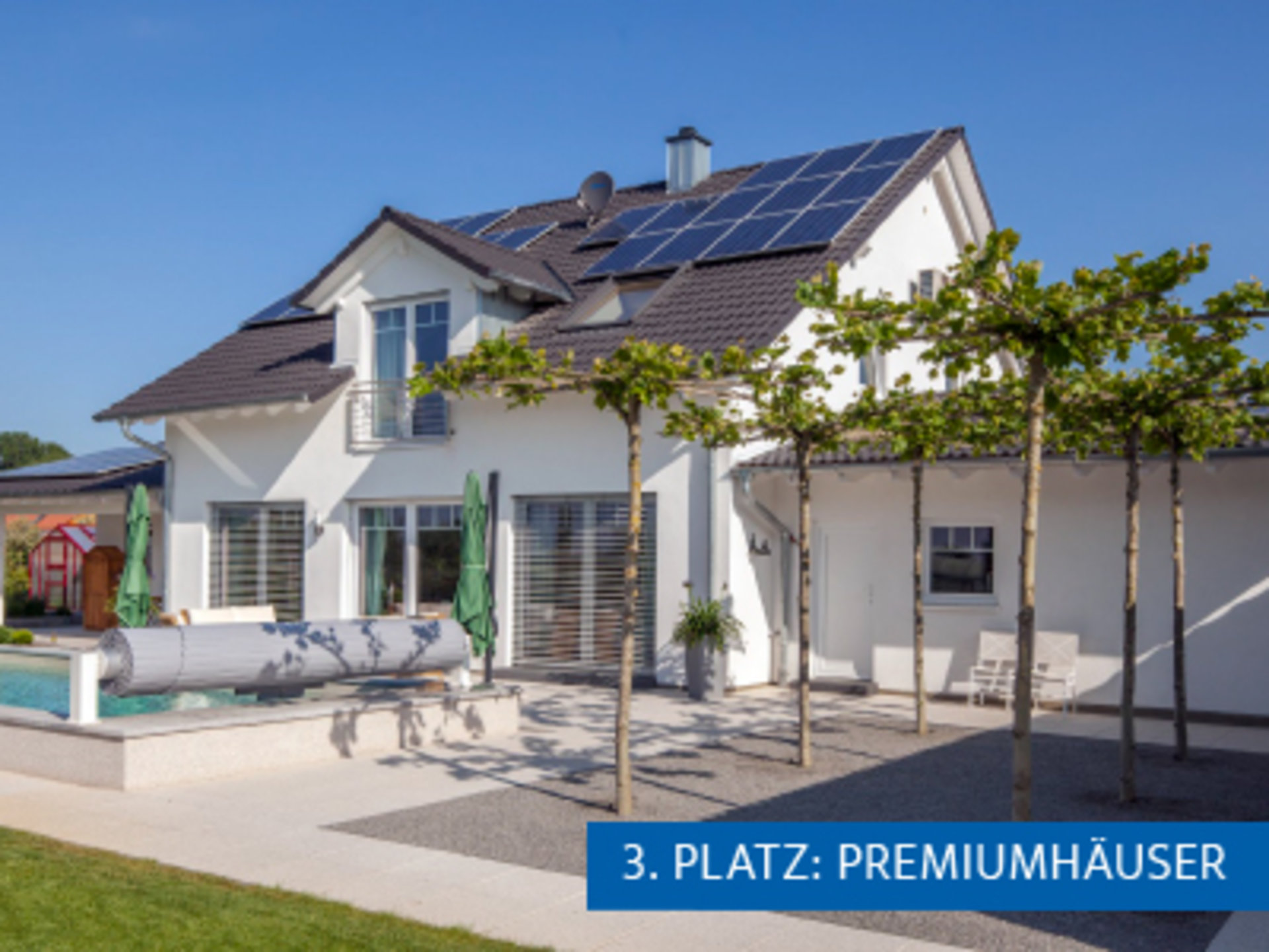 Einfamilienhaus Ungermann holt den 3. Platz beim Hausbau Design Award 2018 in der Kategorie "Premiumhäuser" (Foto: © BAUMEISTER-HAUS)